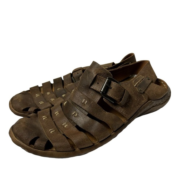 Josef Seibel men’s sandals brown leather size US 13/ EU 47